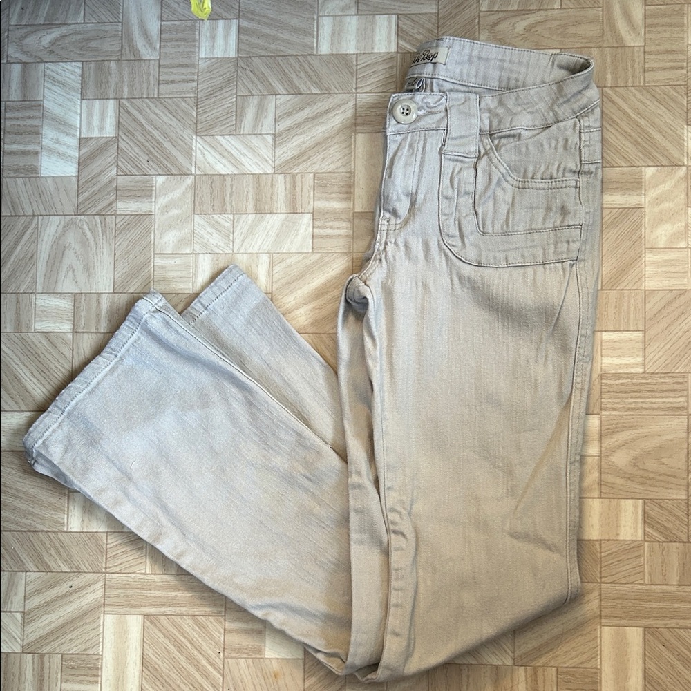 BeBop Light Beige Boot Cut Jeans